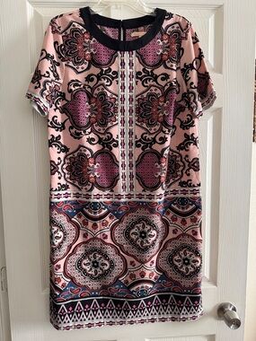 Gibson Latimer Medium Colorful Paisley Print Dress